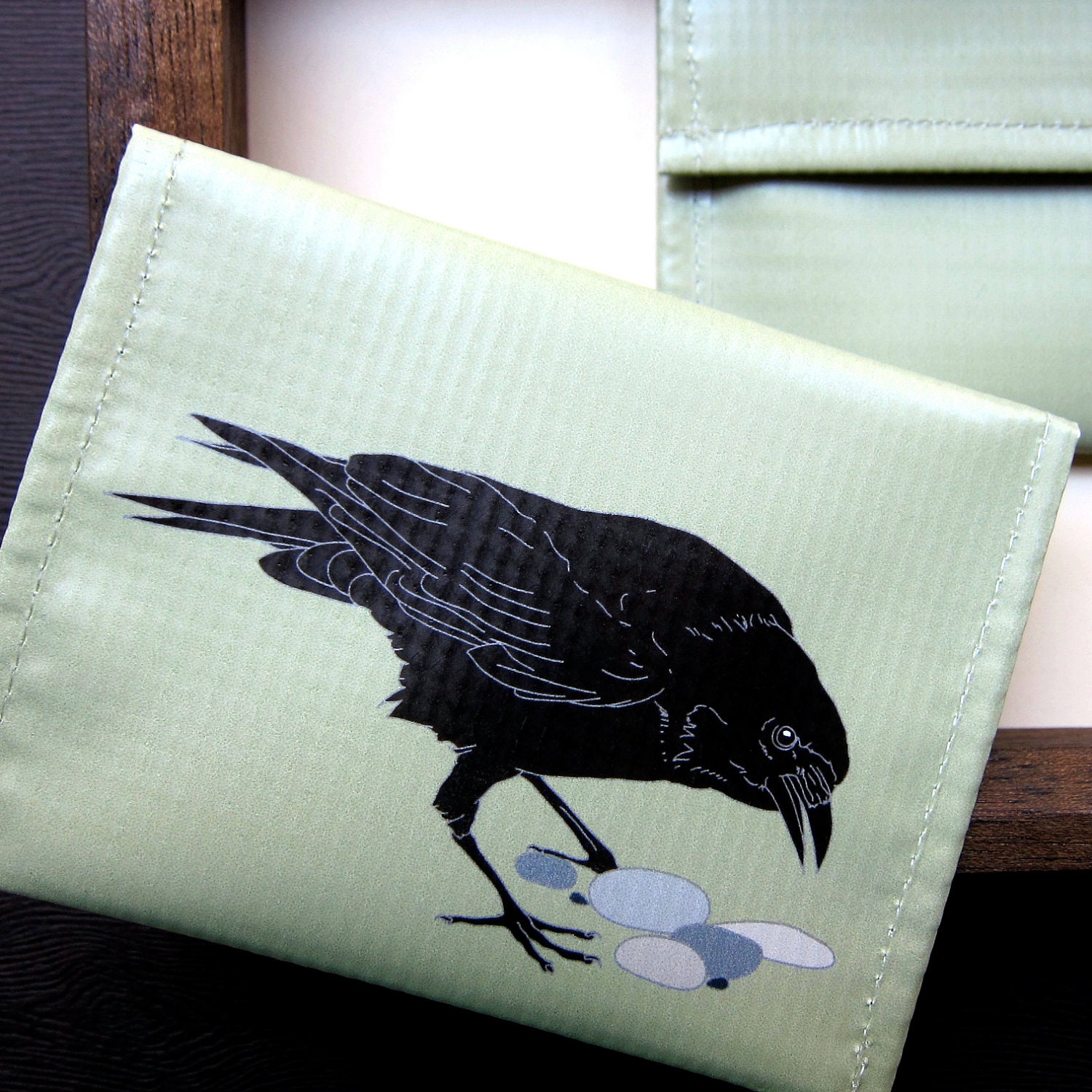 Crow Pouch / Coin Purse / Wallet -- Eco Friendly