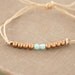 Serenity.simple beaded string bracelet. Tiedupmemories