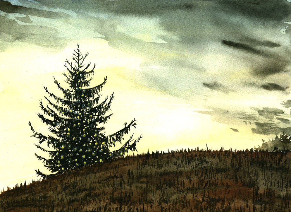 A Warm December - Watercolor print-