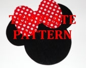 Applique PDF TEMPLATE Pattern Only...Big Bow Minnie Mouse...New