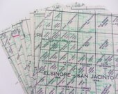 Passport Holder- Vintage Aeronautical Map of California - Choose 1