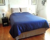 Queen Hemp Tencel Duvet Cover with Piping, Organic Bedding