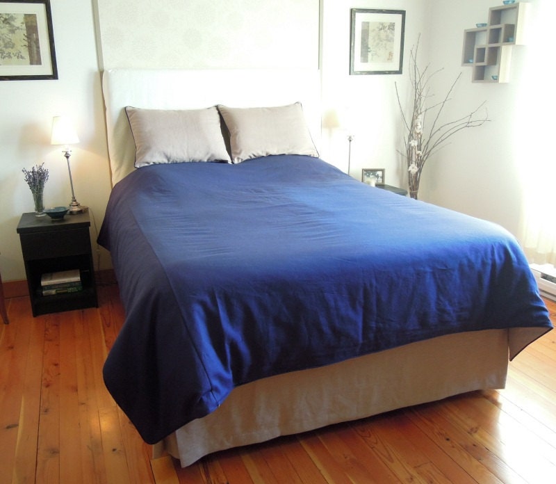 King Hemp Tencel Duvet Cover with Piping, Organic Bedding
