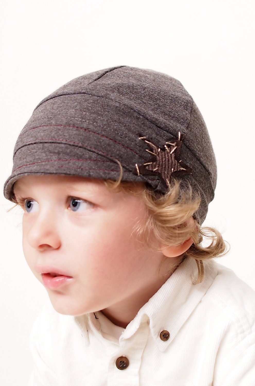 Bluebell hat.  Comfy toddler hat with star. Children accessories. Fashion kids
