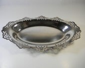 Vintage serving plate, candy dish Silver plated , English Silver, circa 1935
