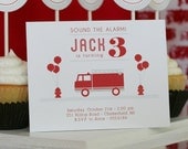 Fire Truck Birthday Party Invitation - PRINTABLE only Il_170x135