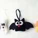 Felt Halloween Ornaments - Spooky Set - Candy Corn Bat Owl Ghost