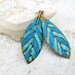 Leaf earrings Montana Skies feather earrings dangle Patina jewelry Magazine Featured