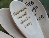 Engraved Wooden Spoon, Bridal Shower Guest Book, Bridal Shower Game, Bridal Shower Favor, Tupperware Party