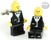 Wedding Smiley Cufflinks :) made with LEGO bricks