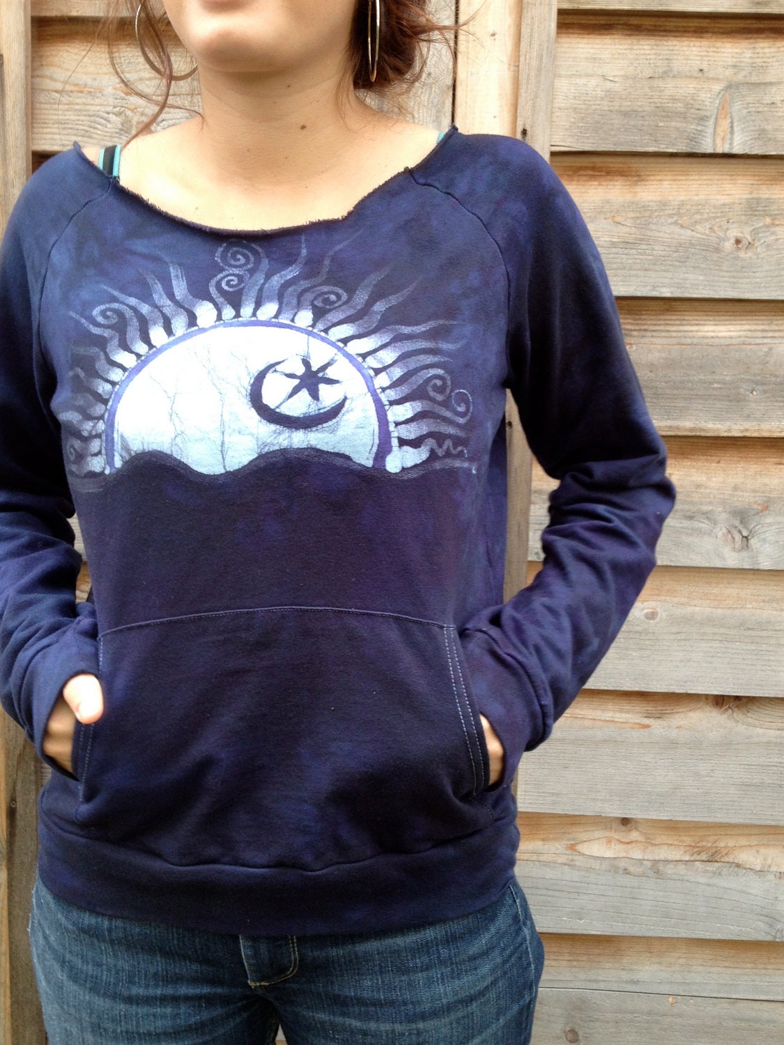 Blue Moon Batik Long Sleeve Cozy Shirt