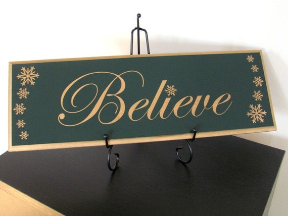 Believe Wood Wall Sign