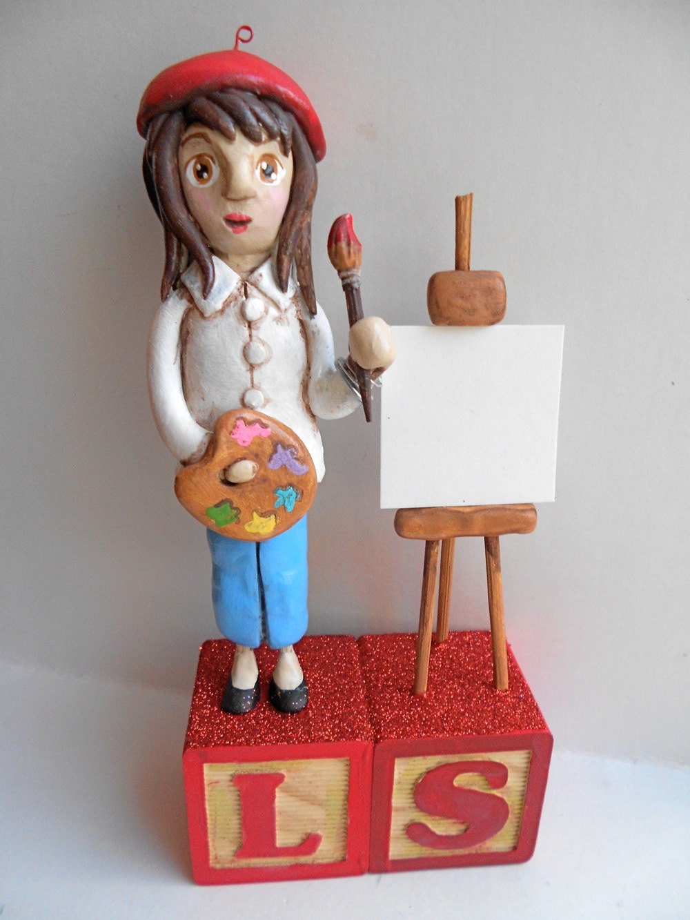 Custom Lady Original Folk art sculpture