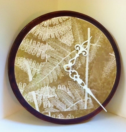 Lacy Woodland Collage Handmade Wood Clock by cadencedesigns on Etsy