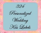 324 Personalized Kiss Wedding Labels