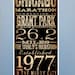 Chicago Marathon original typography artwork by stephen fowler 10 x 20 signed giclee print