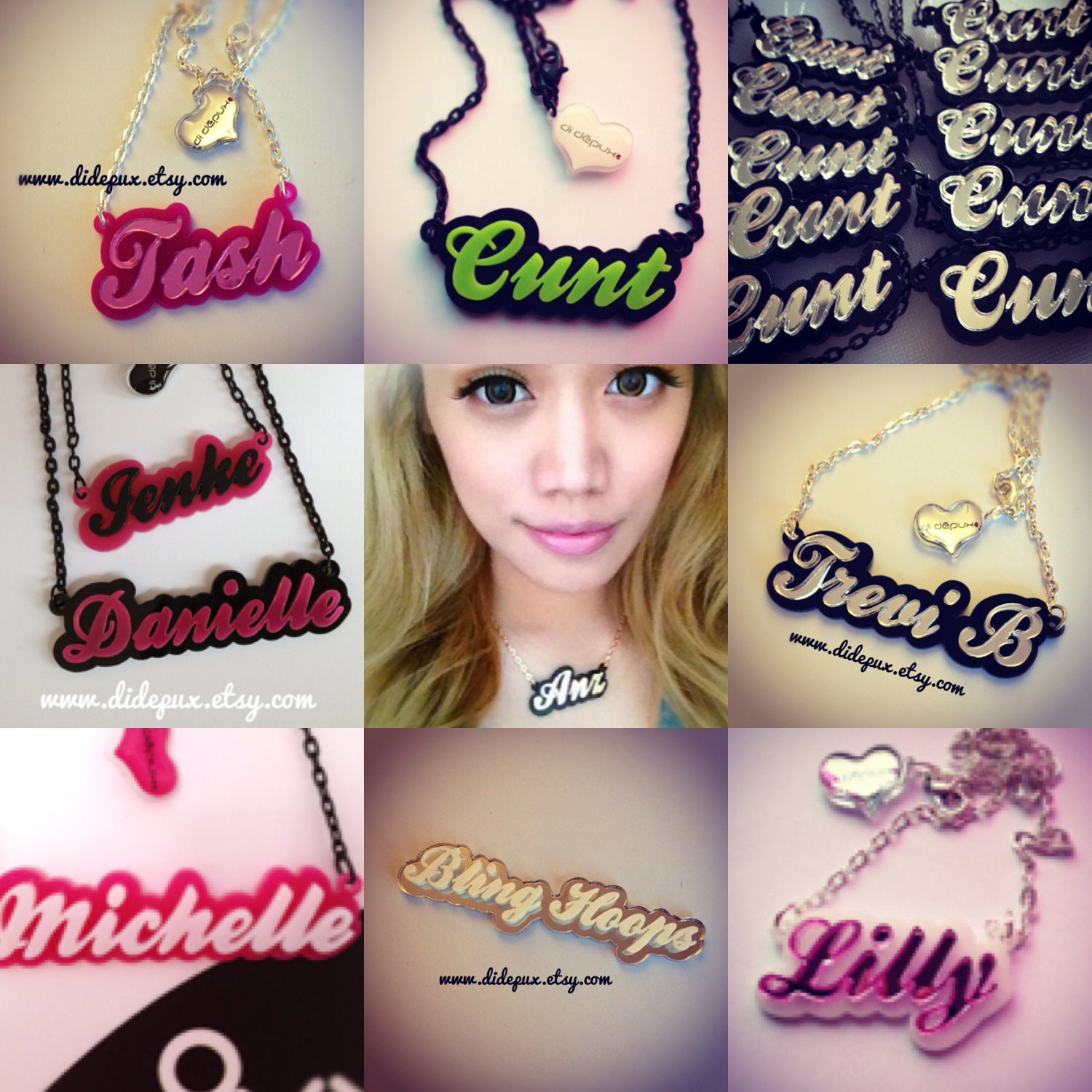 CLASSIC name necklace laser cut