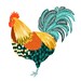 The Rooster - Chicken Print - A3