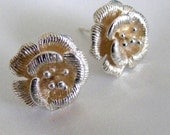 Handmade Silver Flower Earring Studs - made to order