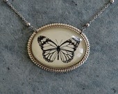 SALE 20% OFF // Coupon code: MEMORIALDAYSALE - Butterfly Necklace, pendant on chain