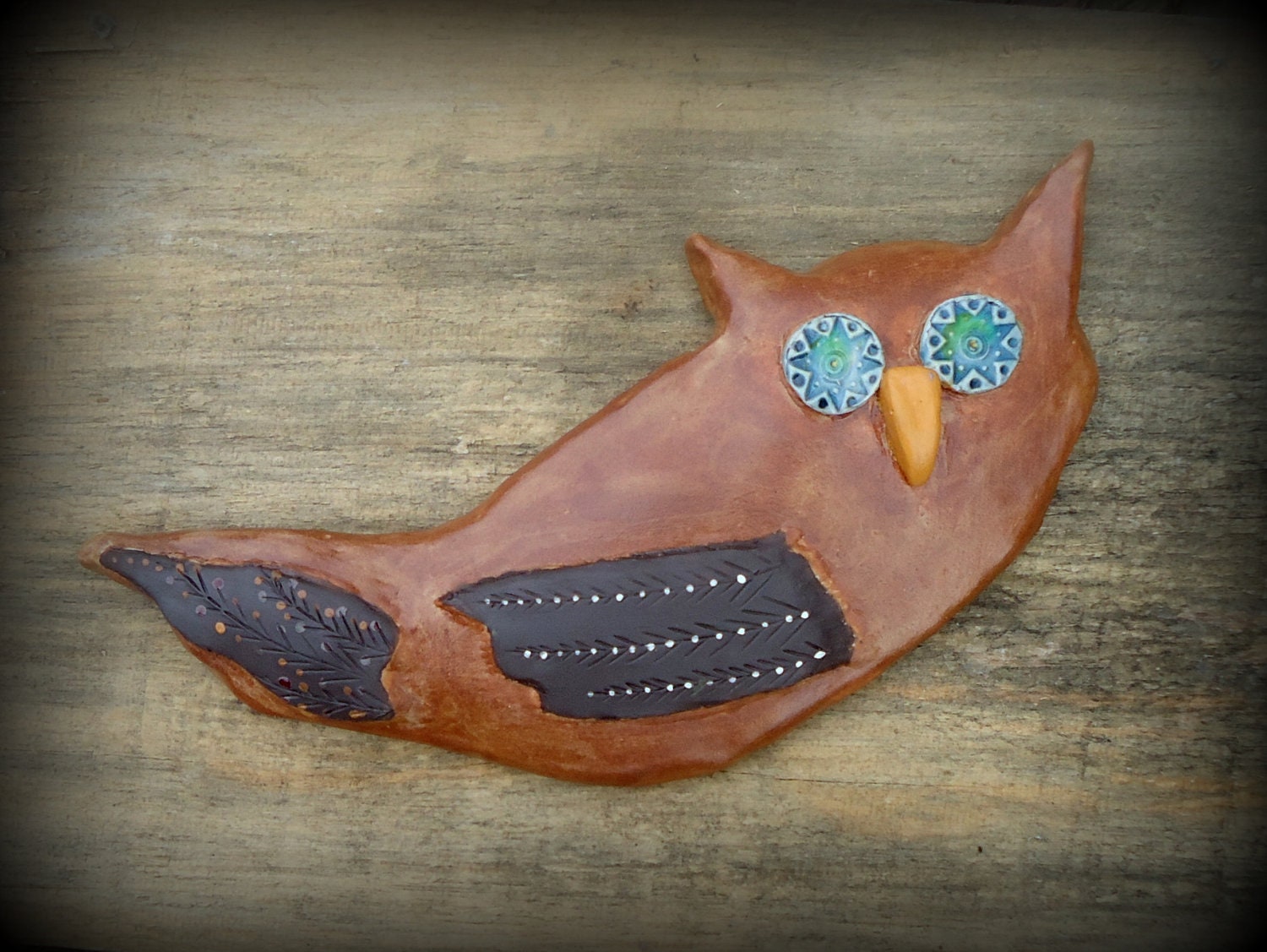 Ceramic Wall Owl