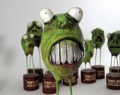 Zombie Art Scupture - Shambling Easter Zombie Eggs - Walking Undead