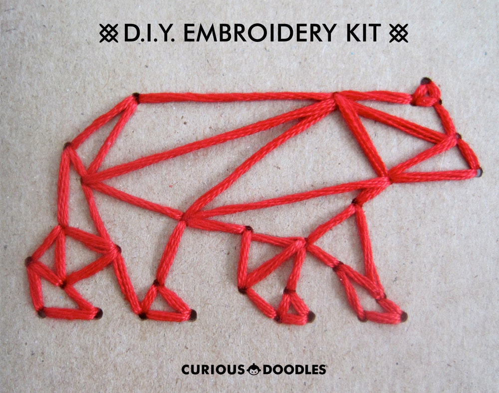 DIY Embroidery Kit: In The Woods - Set of Two