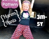 Whimsy Couture Sewing Pattern/Tutorial ebook HAREM Pants 3m through 5t PDF