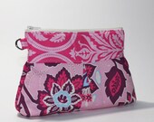 Deluxe Clutch with Wrist Strap - Amethyst Floral