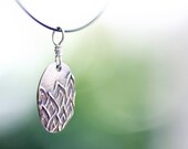 silver pendant, precious metal clay, silver flame