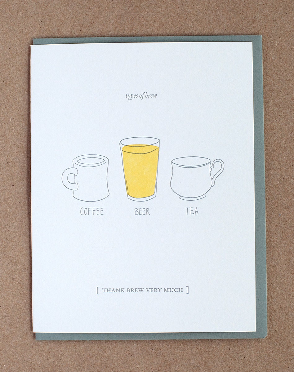 Thank BREW Very Much greeting card