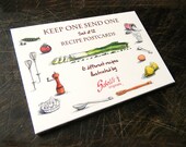 Postcards  Set of 12 Recipies Hand Illustrated