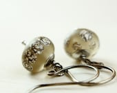 Lampwork   Earrings -     Oxidized  Silver -  Lampwork Jewelry - Brown -  Glass  Earrings  -    Handmade Jewelry