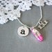 Half Marathon 13.1 mile Running Shoe Charm Necklace . monogram . personalized, custom . silver plated