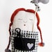 OOAK Art Doll - Elena and her Cloud. Red hair. Fabric stuffed doll. Girl and cloud by Krize