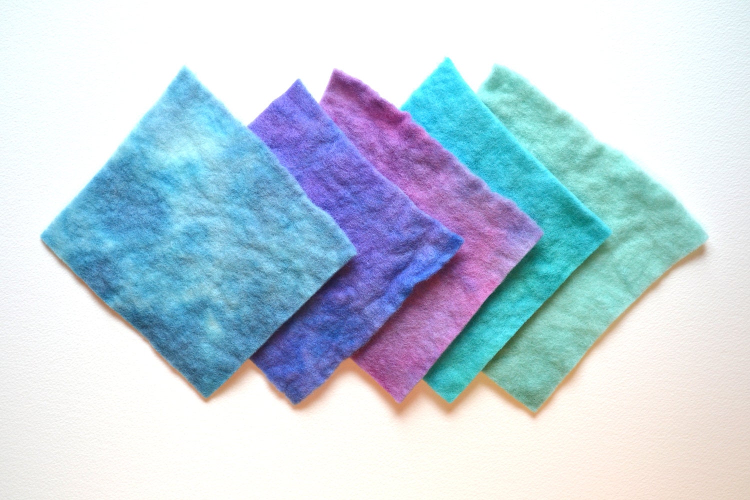 Hand Dyed 100% Wool Felt -- Cool Breezes