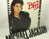 MICHAEL JACKSON Notebook - Bad - Record Album Cover Journal w/Bookmark