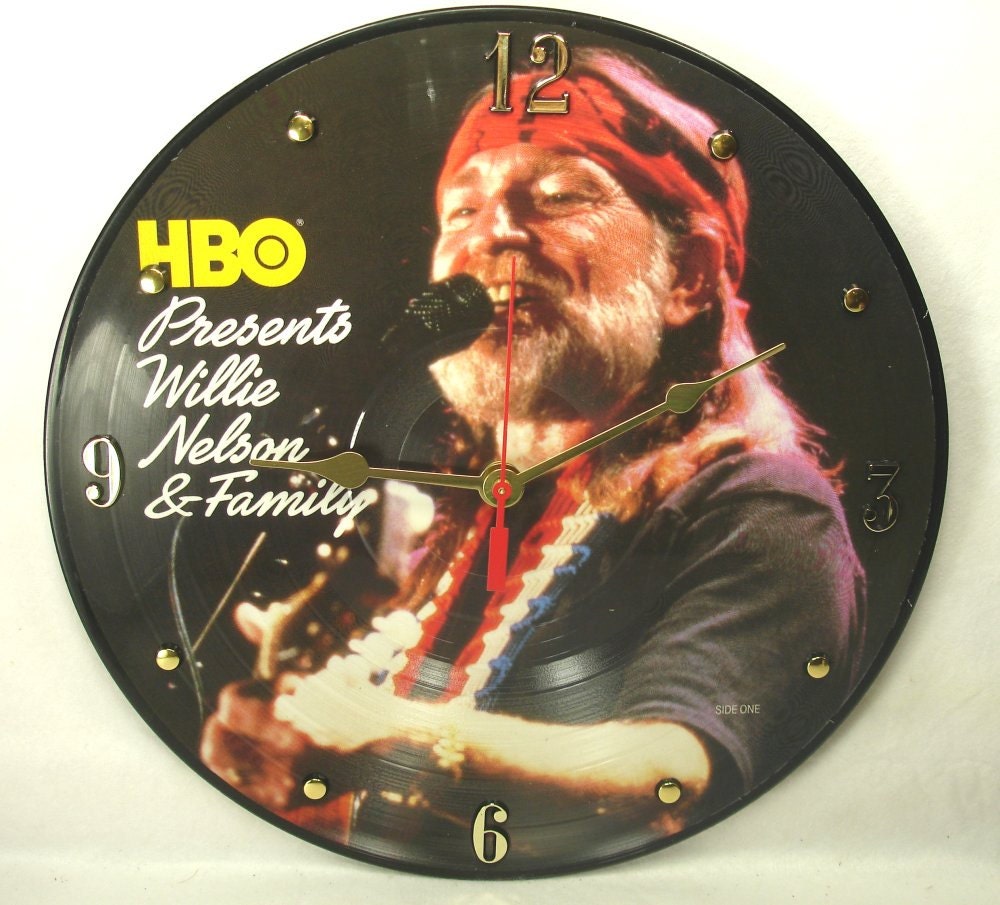 WILLIE NELSON And Family - Recycled Record Clock - Collector Picture Disc Album