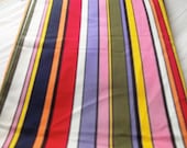 Vintage Fabric Mod Rainbow Stripe Poly Knit Fabric 2 yards x 50 inches