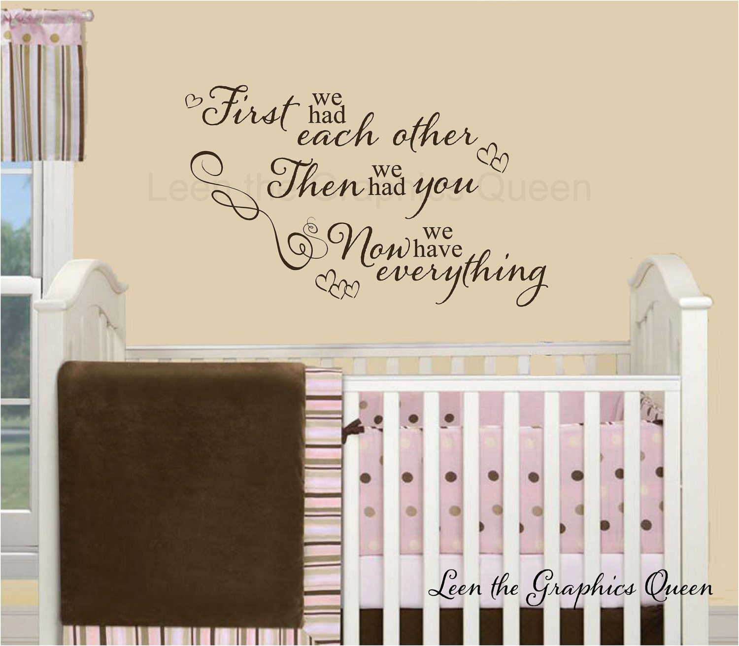 First We Had Each Other Wall Decal Saying for Nursery Decor