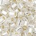 8/0 Hex TOHO Japanese Glass Seed Beads Silver-Lined Crystal 15g