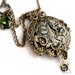 Steampunk necklace Victorian pocket watch style pendant with swag chain, steampunk jewelry, statement necklace