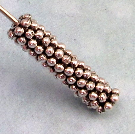 Antique Silver 4MM Beaded Heishi Spacer Bead, TierraCast Pewter 50 Pc. TS15