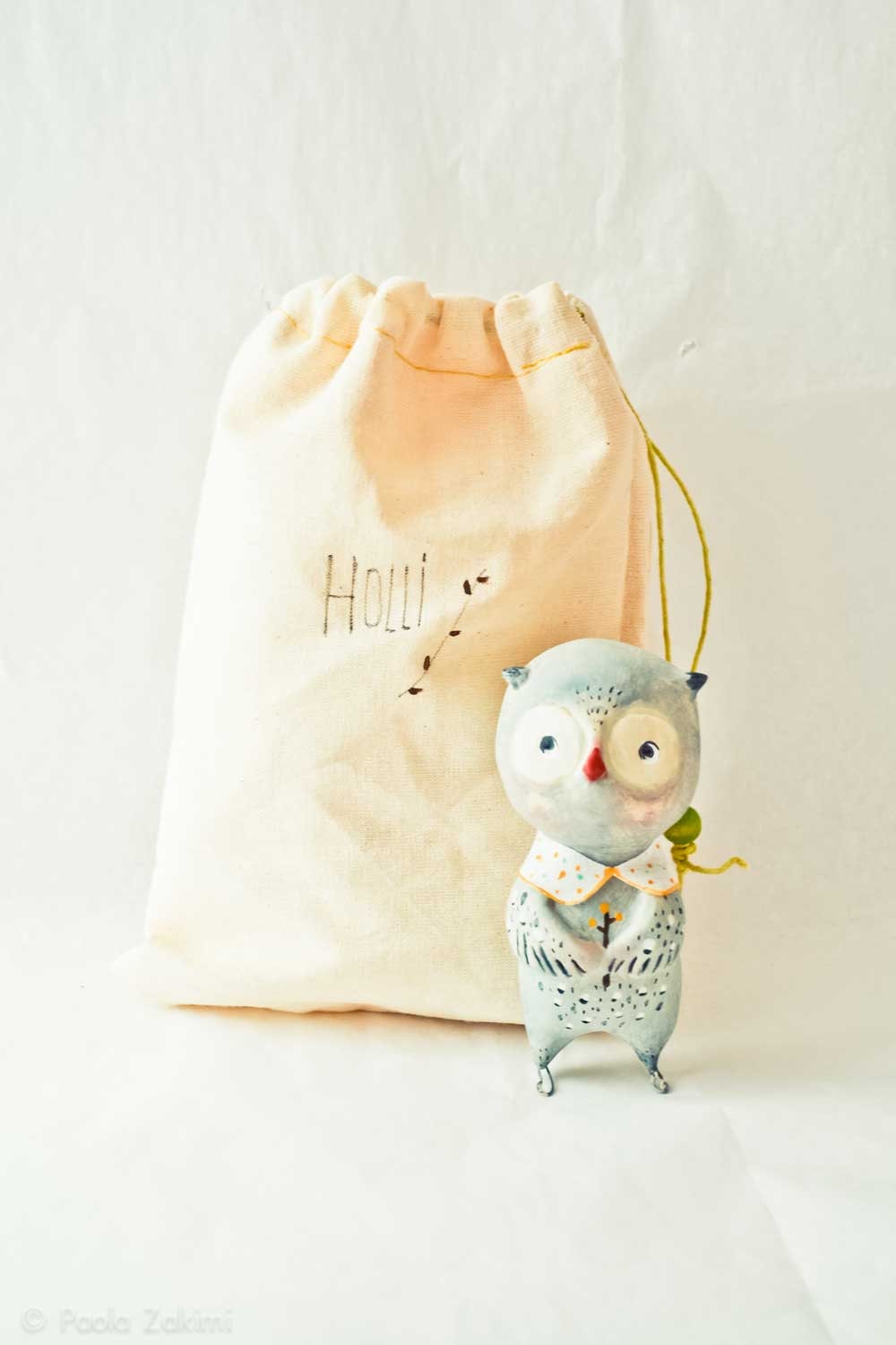 Owl Figurine Doll animal, ABC animals by Paola Zakimi