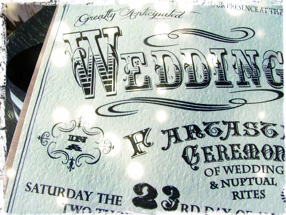 Vintage Circus Wedding Invitations - deposit to begin