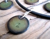 Initial Necklace, Personalized Jewelry, Mother Necklace, Mom Jewelry, Copper Enamel Jewelry, Mother and Child, Grandmother Jewelry