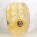 Handmade Lampwork Bead Silver Glass Amber Gold Topaz Lemon Yellow Cream Eggshell Ecru Mother of Pearl Artisan Focal SRA -- Lost in a Dream