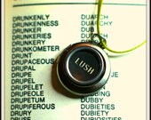 Typewriter Key Locket Pendant - Lush
