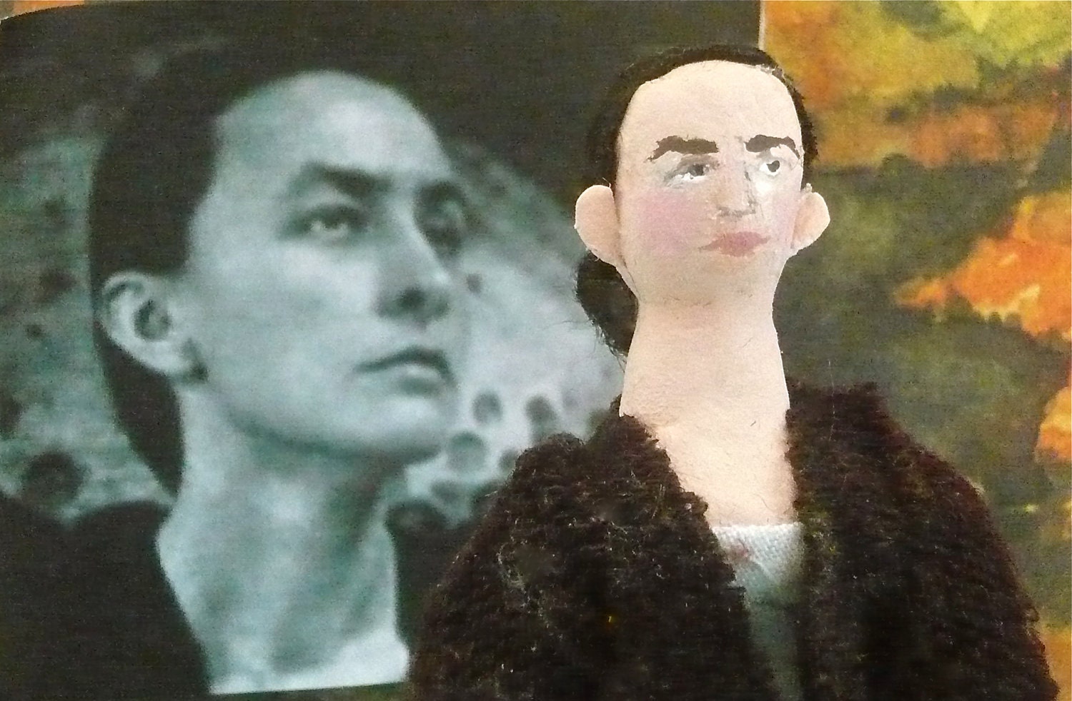 Georgia O' Keefe Doll Artist Miniature Creative Art Collectible
