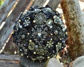 Black diamond brooch bouquet -- deposit on a made-to-order brooch bouquet